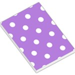 Polka Dots - White on Lavender Violet Large Memo Pads