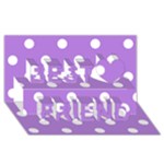 Polka Dots - White on Lavender Violet Best Friends 3D Greeting Card (8x4)