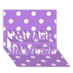 Polka Dots - White on Lavender Violet YOU ARE INVITED 3D Greeting Card (7x5)