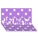 Polka Dots - White on Lavender Violet #1 MOM 3D Greeting Cards (8x4)