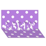 Polka Dots - White on Lavender Violet SORRY 3D Greeting Card (8x4)