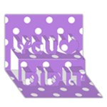 Polka Dots - White on Lavender Violet You Did It 3D Greeting Card (7x5)