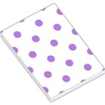 Polka Dots - Lavender Violet on White Large Memo Pads