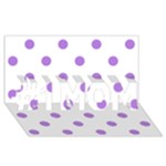 Polka Dots - Lavender Violet on White #1 MOM 3D Greeting Cards (8x4)