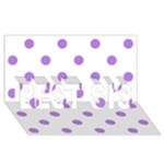 Polka Dots - Lavender Violet on White BEST SIS 3D Greeting Card (8x4)
