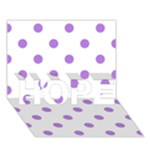 Polka Dots - Lavender Violet on White HOPE 3D Greeting Card (7x5)