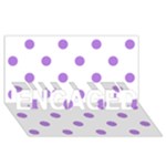 Polka Dots - Lavender Violet on White ENGAGED 3D Greeting Card (8x4)