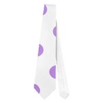 Polka Dots - Lavender Violet on White Necktie (One Side)