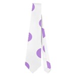 Polka Dots - Lavender Violet on White Necktie (Two Side)