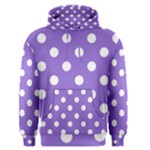 Polka Dots - White on Dark Pastel Purple Men s Pullover Hoodie