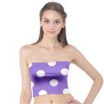 Polka Dots - White on Dark Pastel Purple Tube Top