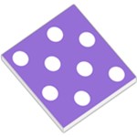 Polka Dots - White on Dark Pastel Purple Small Memo Pads