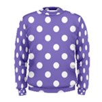 Polka Dots - White on Ube Violet Men s Sweatshirt