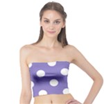Polka Dots - White on Ube Violet Tube Top