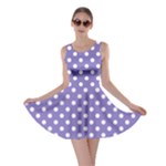Polka Dots - White on Ube Violet Skater Dress