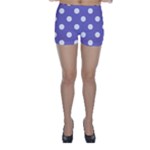 Polka Dots - White on Ube Violet Skinny Shorts