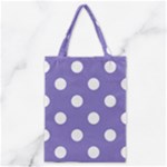 Polka Dots - White on Ube Violet Classic Tote Bag