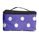 Polka Dots - White on Ube Violet Cosmetic Storage Case