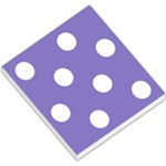 Polka Dots - White on Ube Violet Small Memo Pads