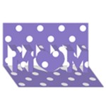 Polka Dots - White on Ube Violet MOM 3D Greeting Card (8x4)