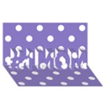 Polka Dots - White on Ube Violet #1 MOM 3D Greeting Cards (8x4)