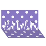 Polka Dots - White on Ube Violet #1 DAD 3D Greeting Card (8x4)