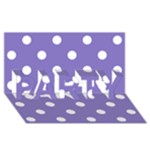 Polka Dots - White on Ube Violet PARTY 3D Greeting Card (8x4)