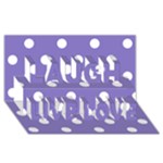 Polka Dots - White on Ube Violet Laugh Live Love 3D Greeting Card (8x4)