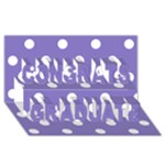 Polka Dots - White on Ube Violet Congrats Graduate 3D Greeting Card (8x4)