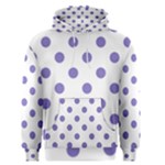 Polka Dots - Ube Violet on White Men s Pullover Hoodie
