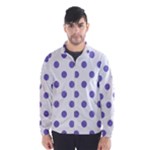 Polka Dots - Ube Violet on White Wind Breaker (Men)