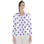 Polka Dots - Ube Violet on White Wind Breaker (Women)