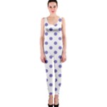 Polka Dots - Ube Violet on White OnePiece Catsuit