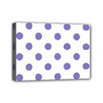 Polka Dots - Ube Violet on White Mini Canvas 7  x 5  (Stretched)