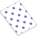 Polka Dots - Ube Violet on White Large Memo Pads