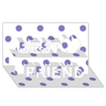 Polka Dots - Ube Violet on White Best Friends 3D Greeting Card (8x4)