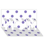 Polka Dots - Ube Violet on White MOM 3D Greeting Card (8x4)
