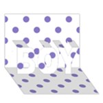 Polka Dots - Ube Violet on White BOY 3D Greeting Card (7x5)