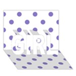 Polka Dots - Ube Violet on White GIRL 3D Greeting Card (7x5)
