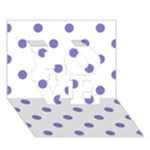 Polka Dots - Ube Violet on White LOVE 3D Greeting Card (7x5)