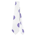 Polka Dots - Ube Violet on White Necktie (Two Side)