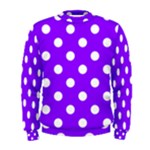 Polka Dots - White on Violet Men s Sweatshirt