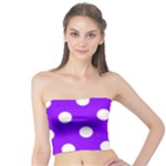 Polka Dots - White on Violet Tube Top