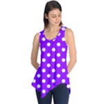Polka Dots - White on Violet Sleeveless Tunic
