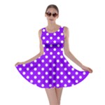 Polka Dots - White on Violet Skater Dress