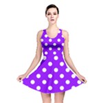 Polka Dots - White on Violet Reversible Skater Dress