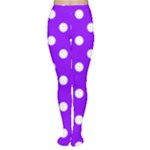 Polka Dots - White on Violet Women s Tights