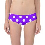 Polka Dots - White on Violet Classic Bikini Bottoms