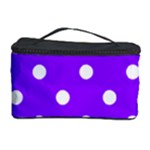Polka Dots - White on Violet Cosmetic Storage Case