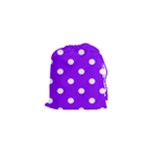 Polka Dots - White on Violet Drawstring Pouch (XS)